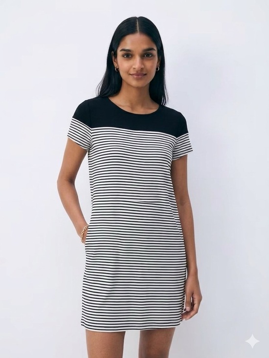 Maurices Dresses & Skirts - Maurices Black and White Striped Tee Dress